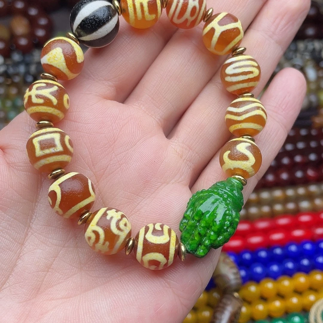 玛瑙/玉髓未镶嵌精品老玛瑙手串