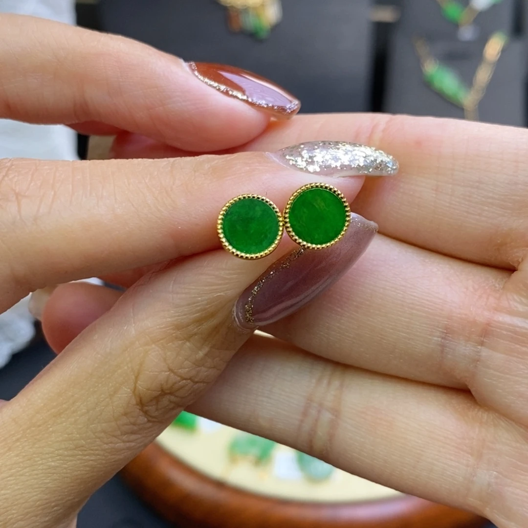 翡翠银S925镶嵌颈饰净货18943