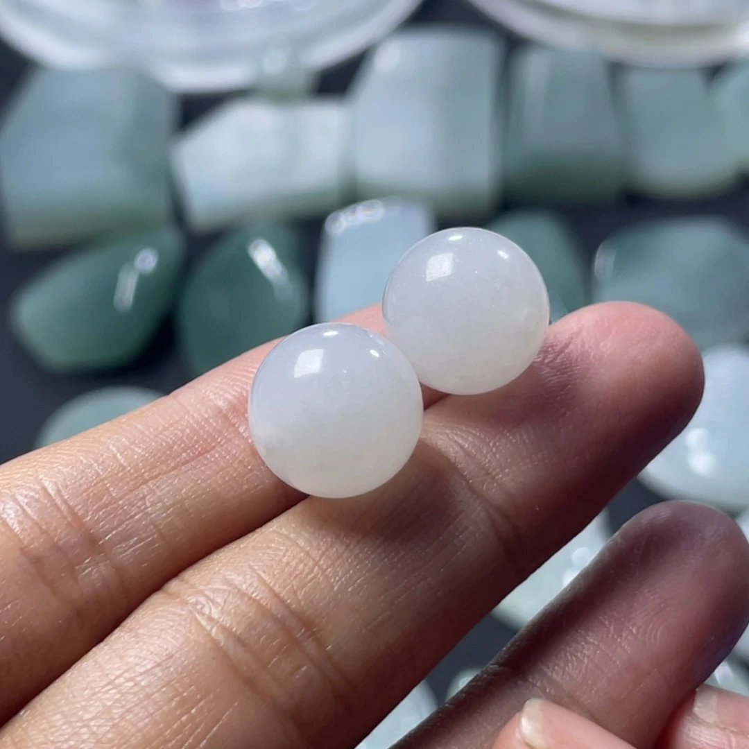 翡翠散珠对珠一对卡12