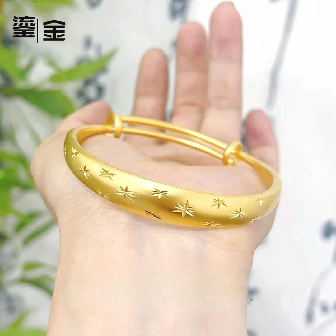 铜合金手镯 开口满天星美化推拉手镯