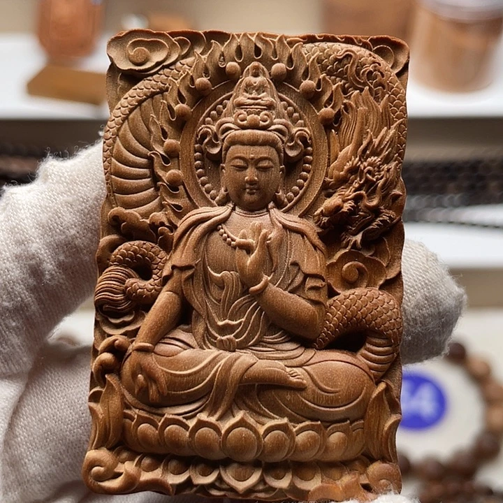 檀香木手串/手链老山檀香461雕刻牌