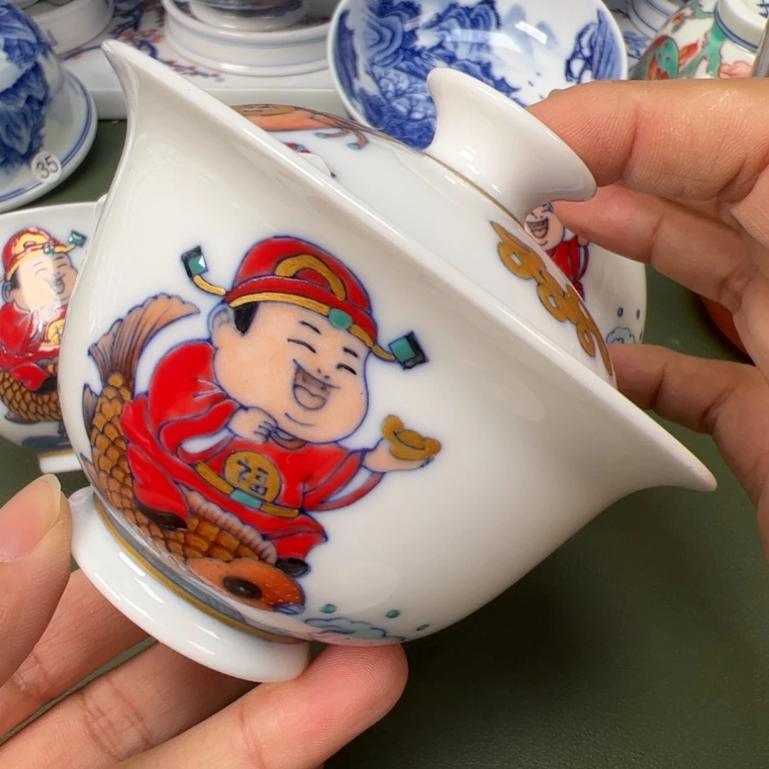 陶瓷景德镇纯手工纯手绘茶具木木15