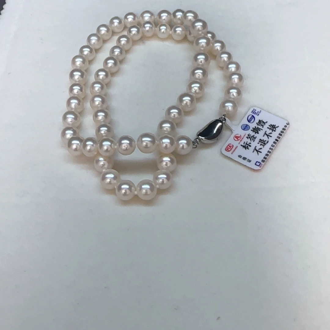 淡水珍珠银S925镶嵌项链