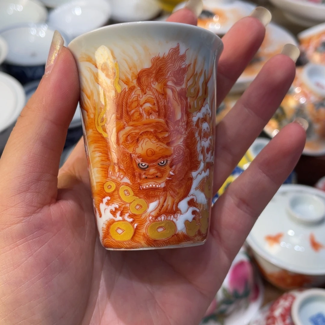 盖碗景德镇瓷器上一片叶子