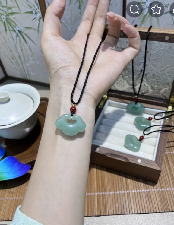 非金属布艺项链 吉祥如意锁吊坠男女款挂件（多样性发货）