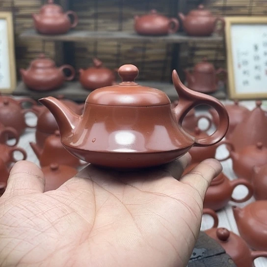 博**料潮州朱泥手拉壶云炉壶