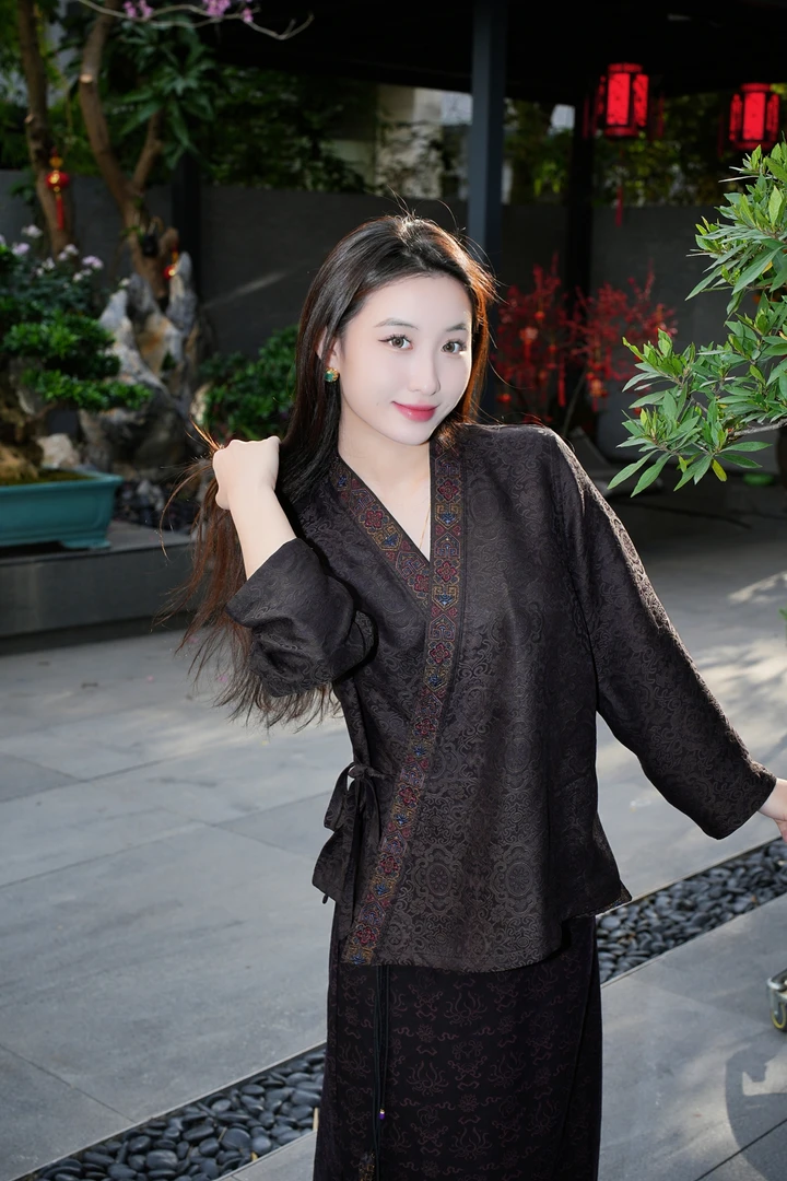 蓝大【霏传】新中式长袖外套7466