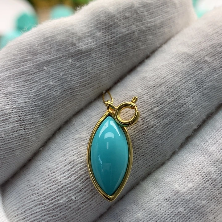 绿松石银S925镶嵌配饰