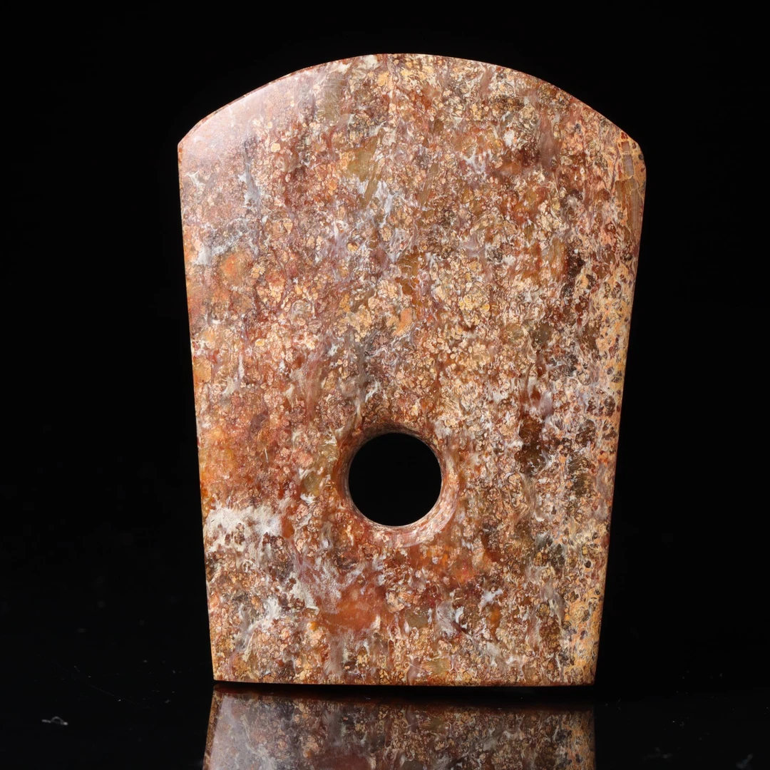 明代河磨玉玉斧花件-NX