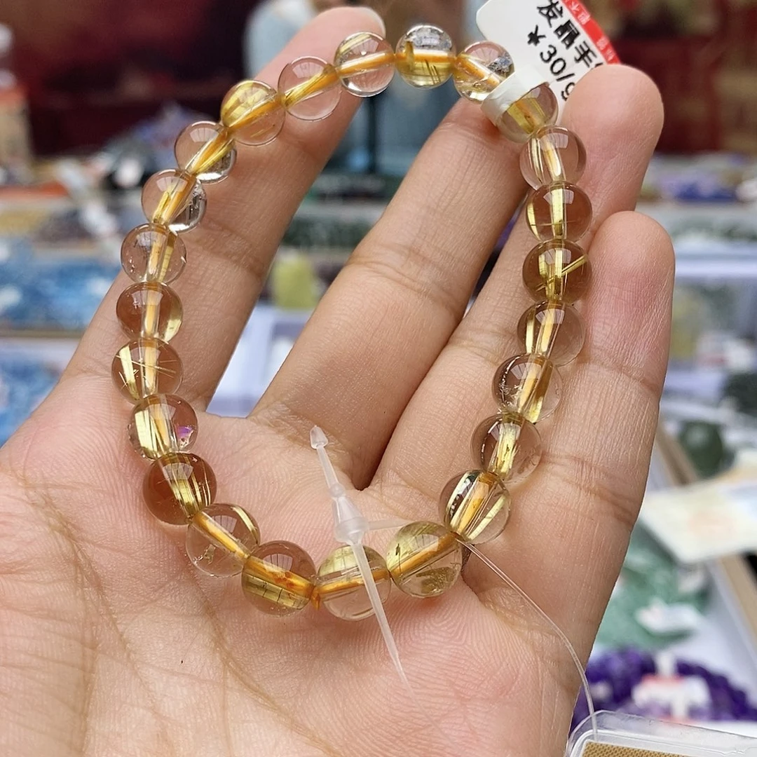 水晶手链未镶嵌钛晶手链8m+ F070