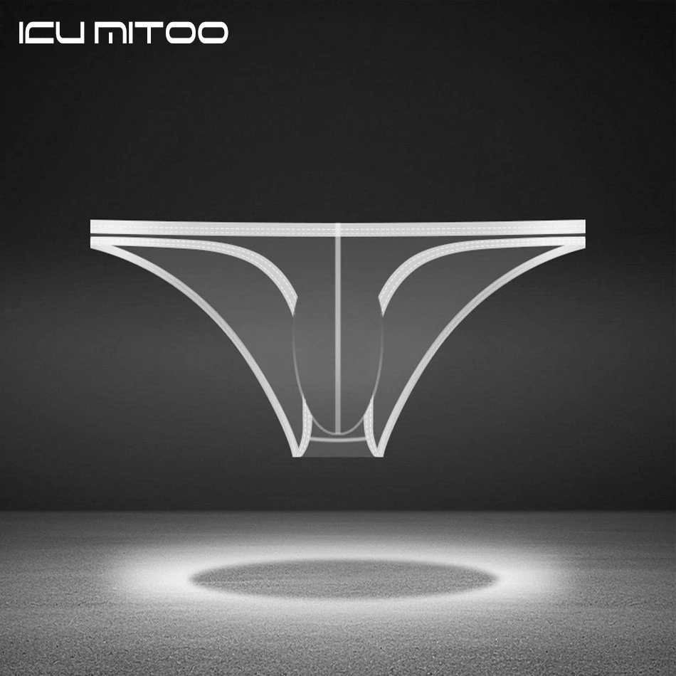 低腰男士裸感比基尼内裤夏薄款网纱半包臀三角裤性感囊袋透气青年