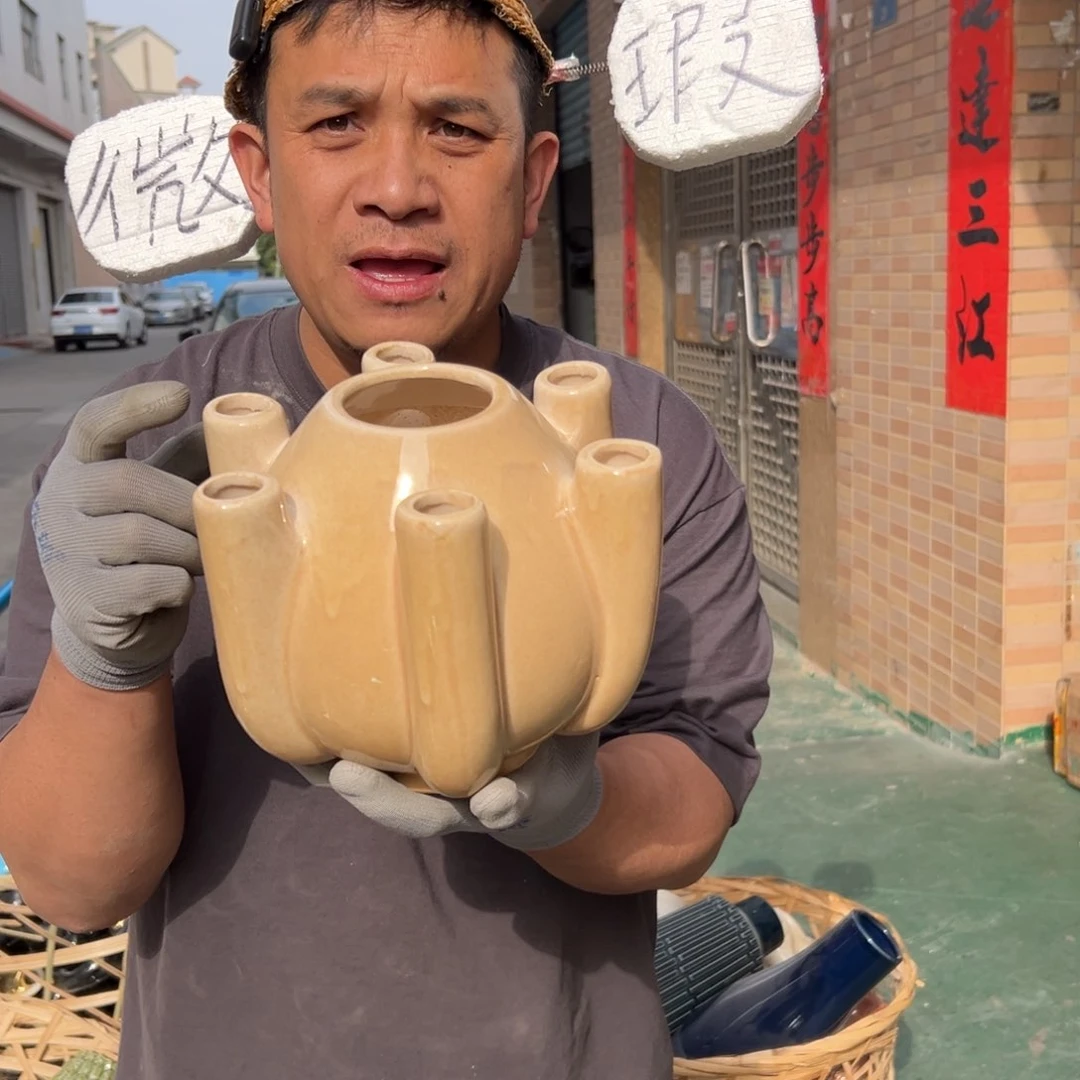 摆件55 号高中低温陶瓷工艺瓶（部分微瑕）