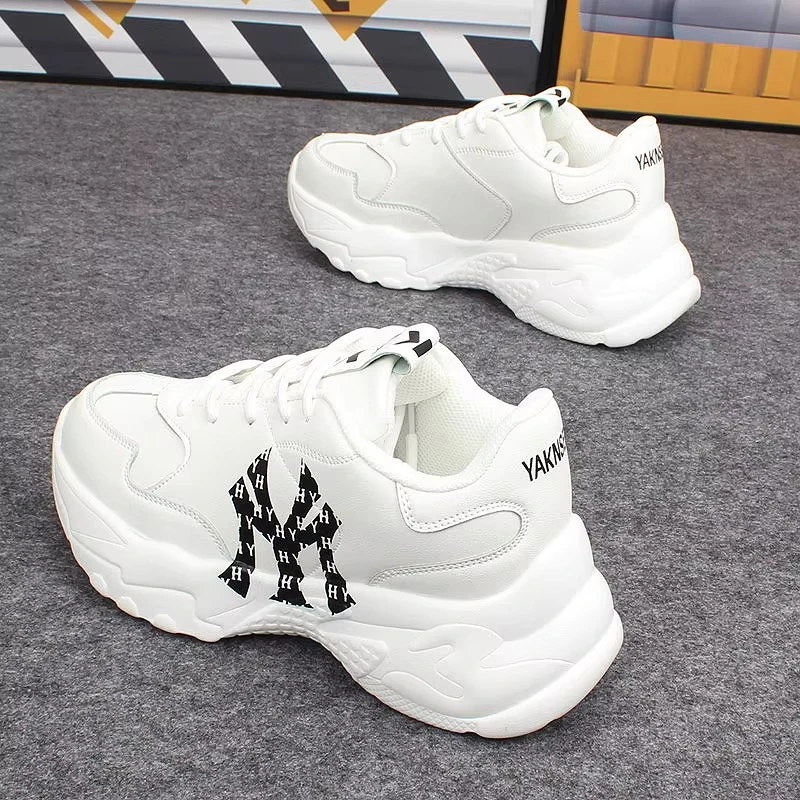 2025潮牌情侣老花老爹鞋男女款厚底增高小白鞋韩版百搭轻便运动鞋