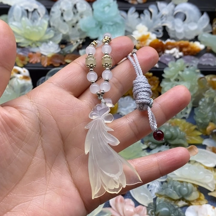 蛇纹石玉合金颈饰