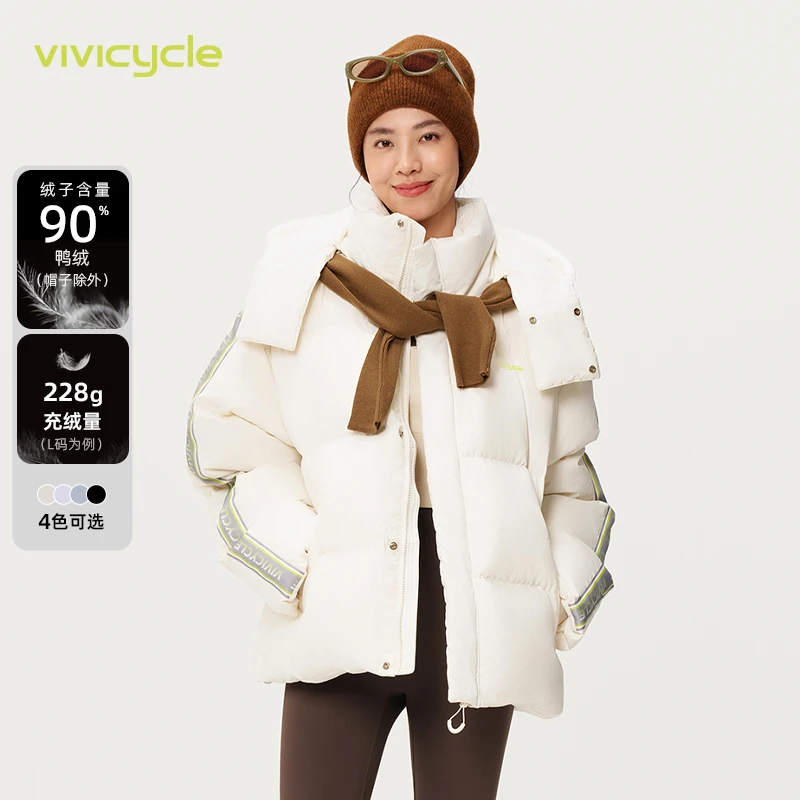 VIVI CYCLE撞色logo织带短款时尚情侣宽松秋冬外套