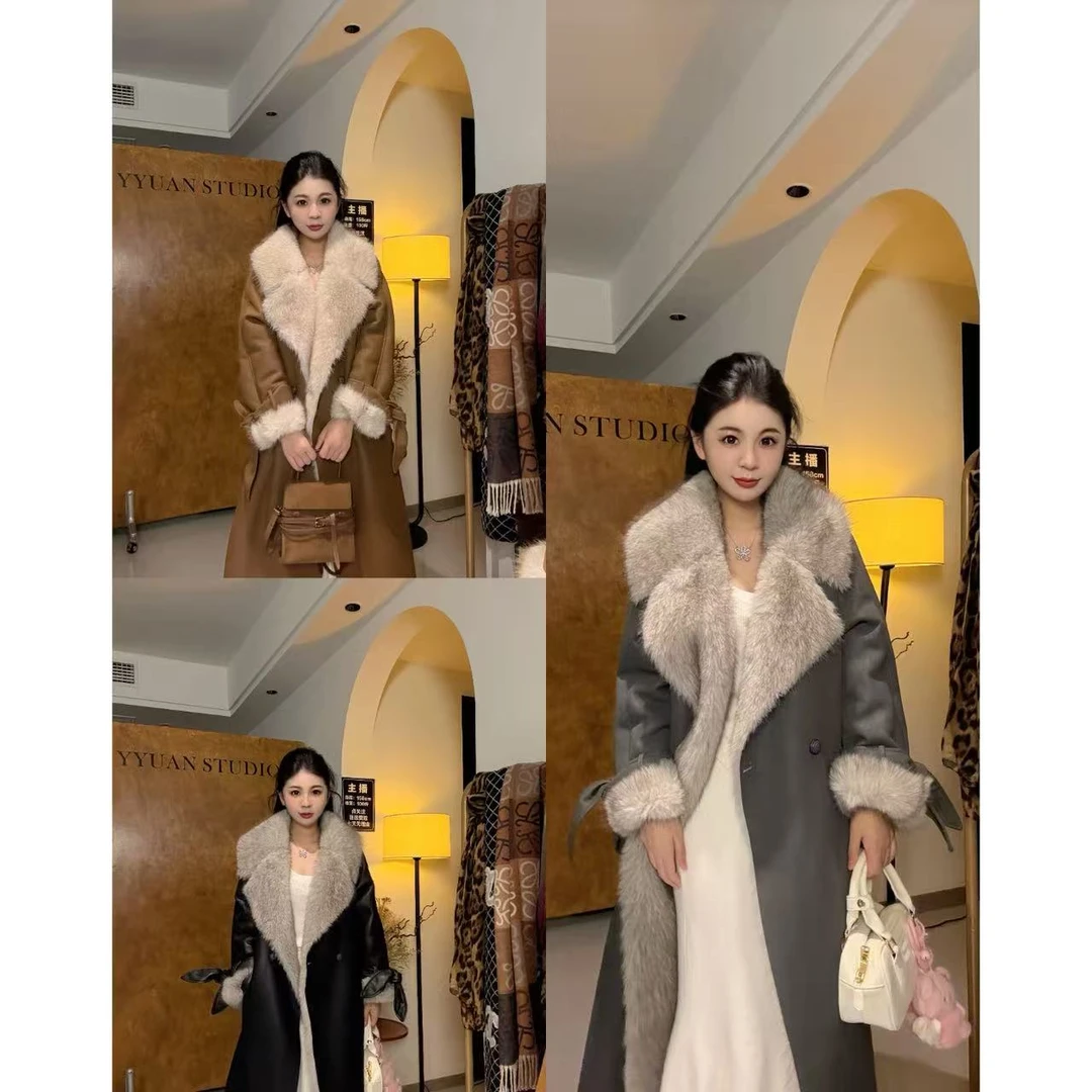 【罗马假日】设计师休闲外套长款风衣女装冬季新款外套