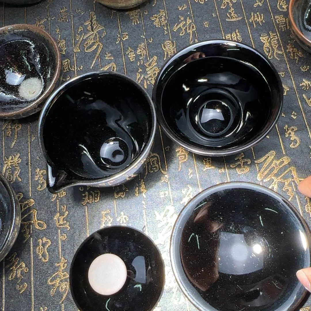 茶盏建盏原矿原釉盖碗公道