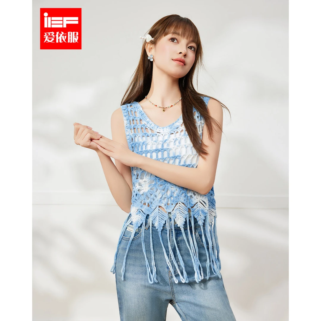 IEF/爱依服2025夏季新款度假风时尚小清新显白宽松显瘦上衣