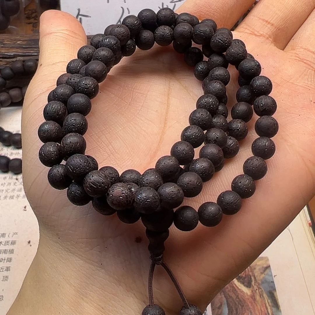 降真香缅甸小叶降真香0.6108紫红油圆珠