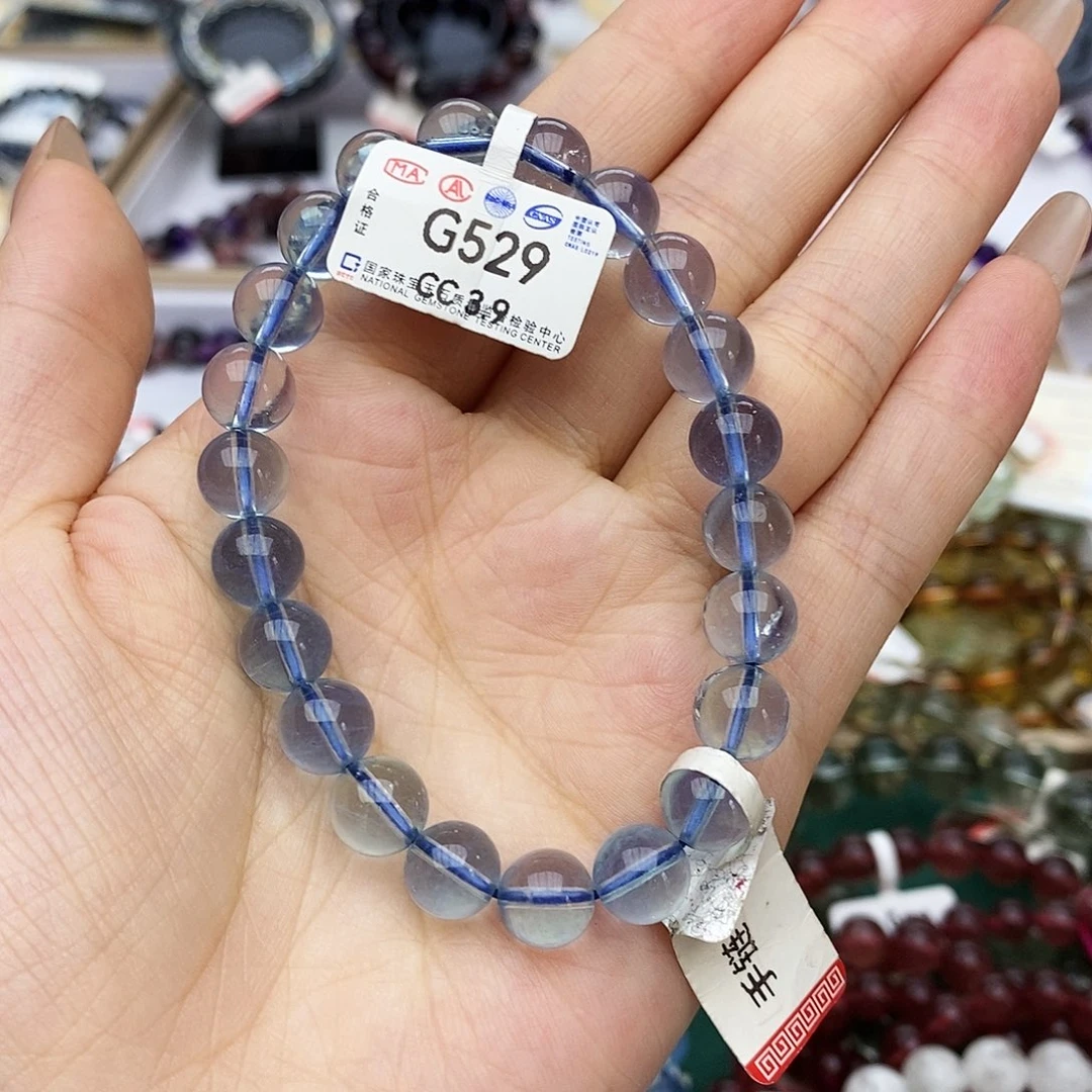 合成（培育）蓝宝石未镶嵌G529 海蓝宝 8m+