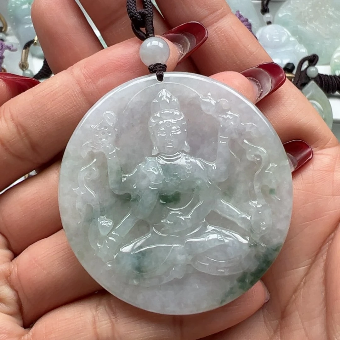 翡翠颈饰未镶嵌千手观音