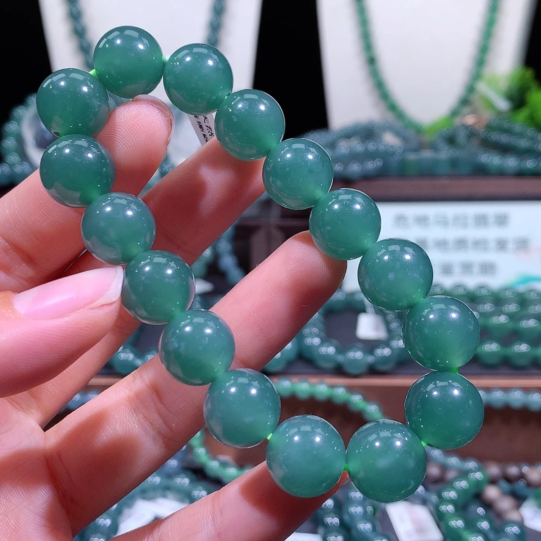 翡翠未镶嵌手链天然a货翡翠手串13