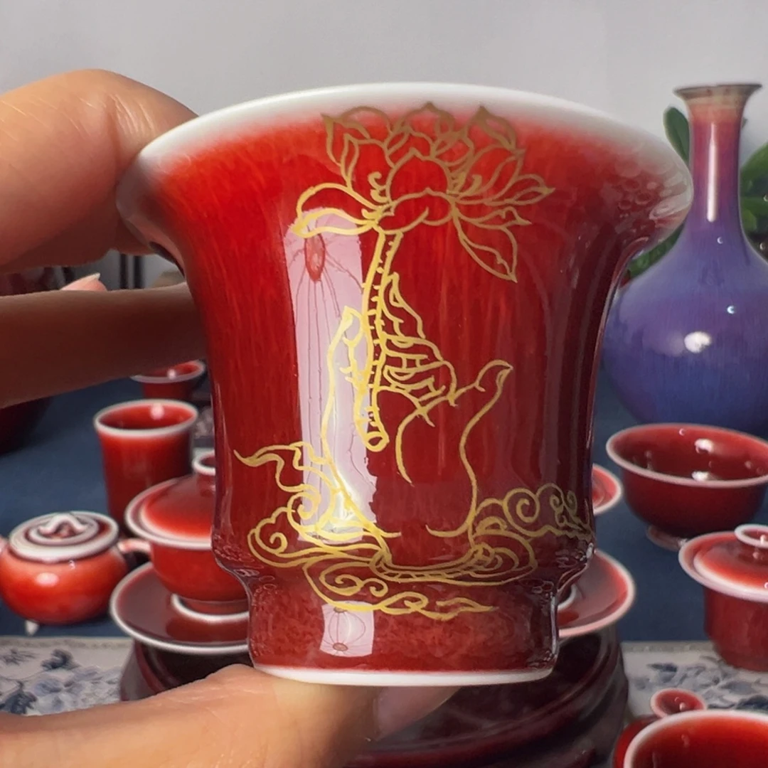 景德镇陶瓷郎红主人杯