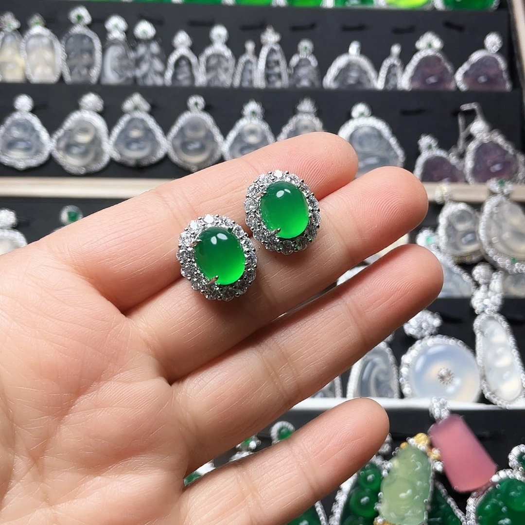 玛瑙/玉髓耳钉合金