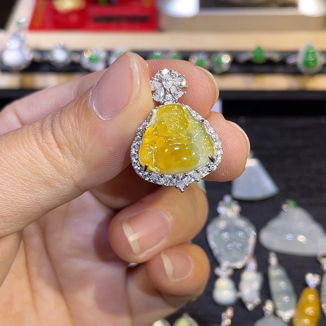 翡翠银S925镶嵌颈饰