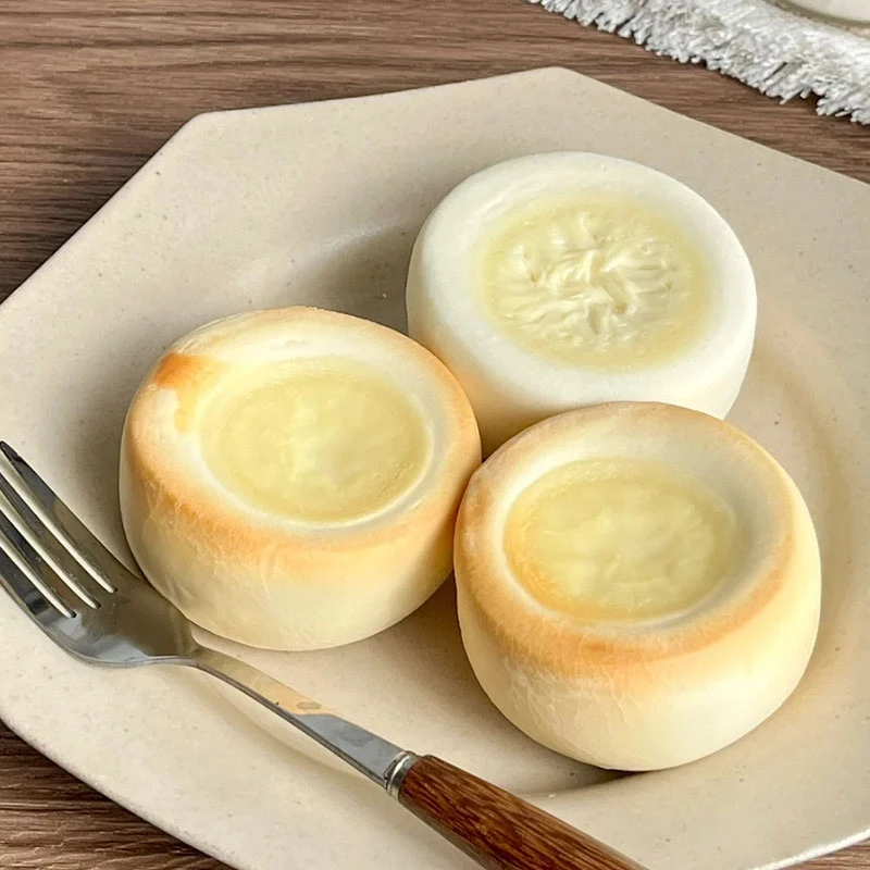【中式蛋挞】奶酪馒头手工牛奶包配料干净速冻面点早餐蒸烤即食美食