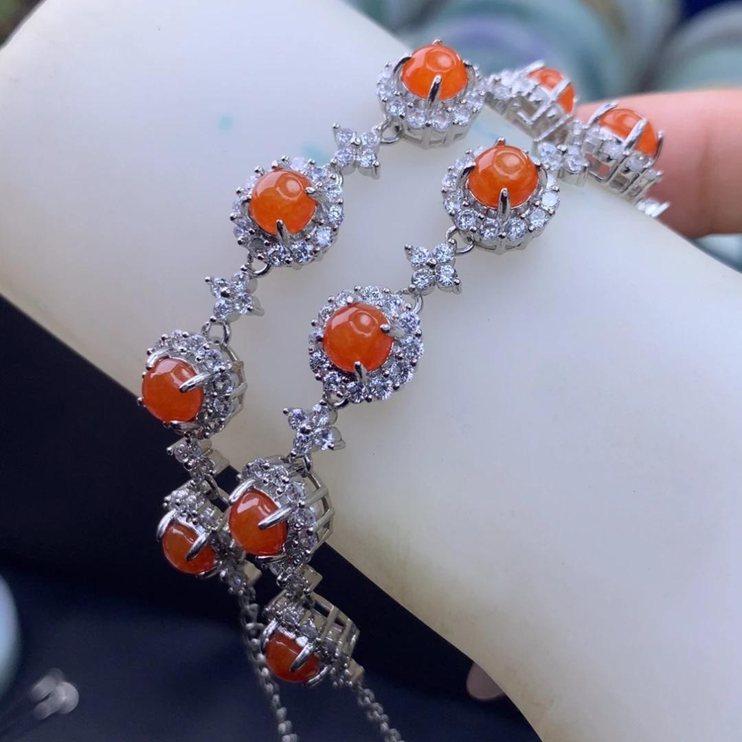 翡翠未镶嵌挂件手链