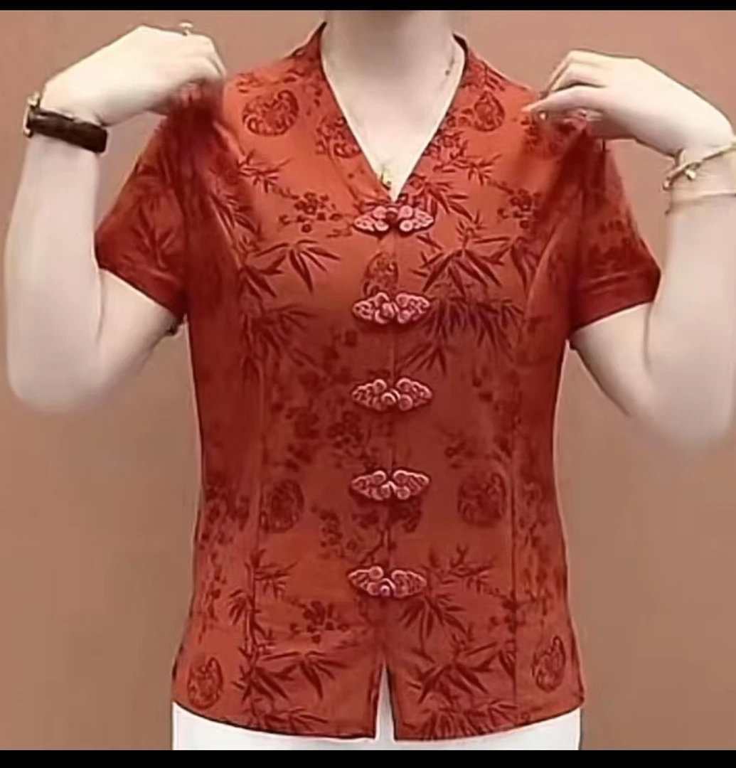 001-200号【直播间链接】不是直播勿拍！时尚百搭妈妈款T恤气质短袖