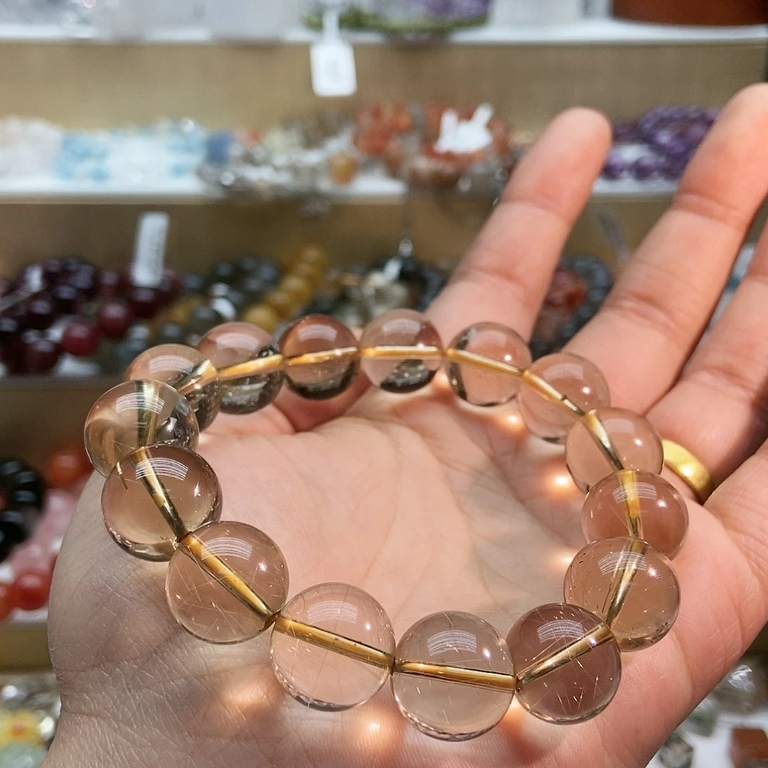 水晶手串未镶嵌最***人金发14