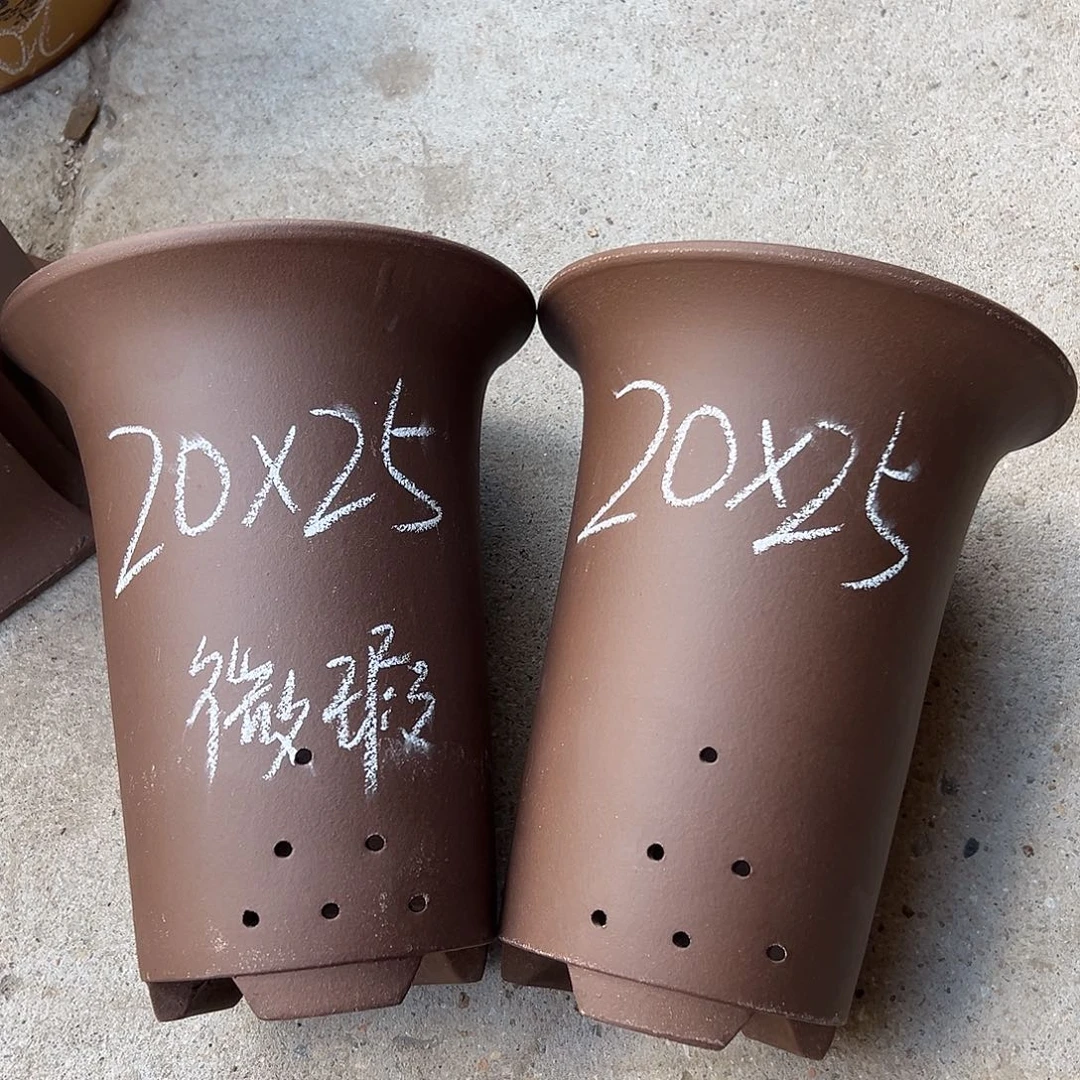 紫砂花盆宜兴紫砂花盆2只