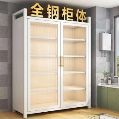 厨房多功能置物架阳台靠墙一体储物柜防水防晒收纳柜家用卧室衣柜