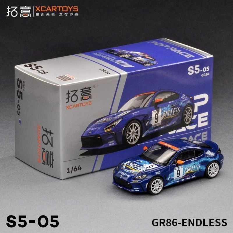 拓意1：64迷你模型合金汽车玩具丰田GR86ENDLESS手办收藏摆件跑车