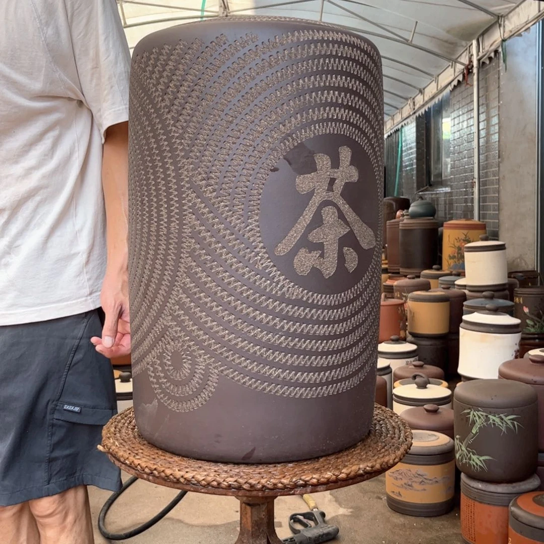 紫砂茶叶罐50 饼茶叶罐