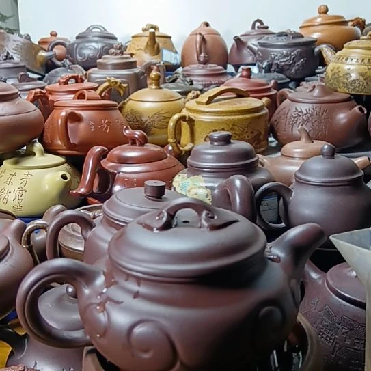 茶壶段泥宜兴原矿老紫泥柴烧手工280cc仿古紫砂壶