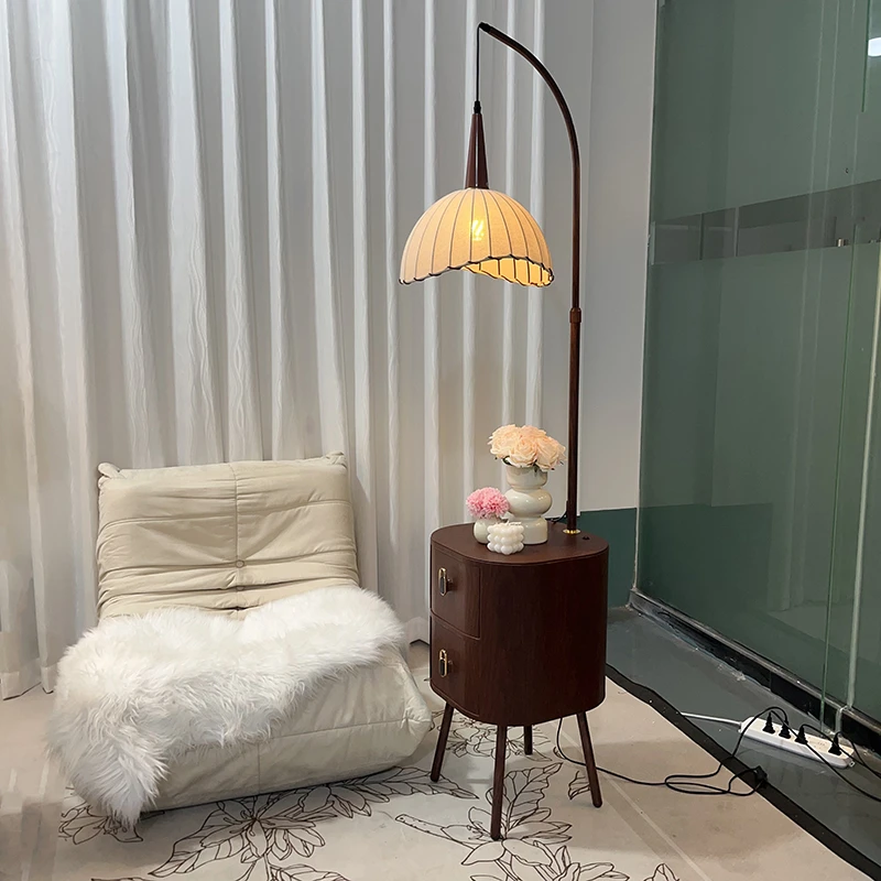 中古风卧室床头落地灯轻奢高档复古氛围灯北欧茶几客厅台灯