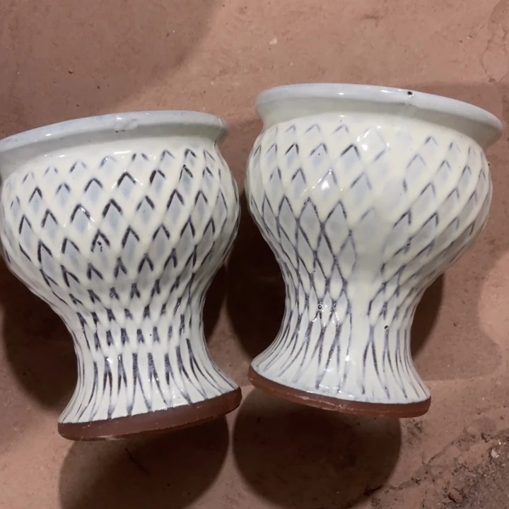 紫砂花盆口径15高度18两只正品