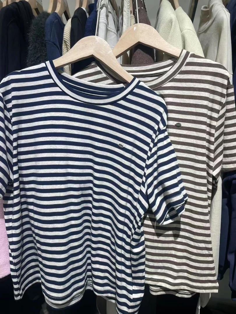 春夏季条纹短袖t恤