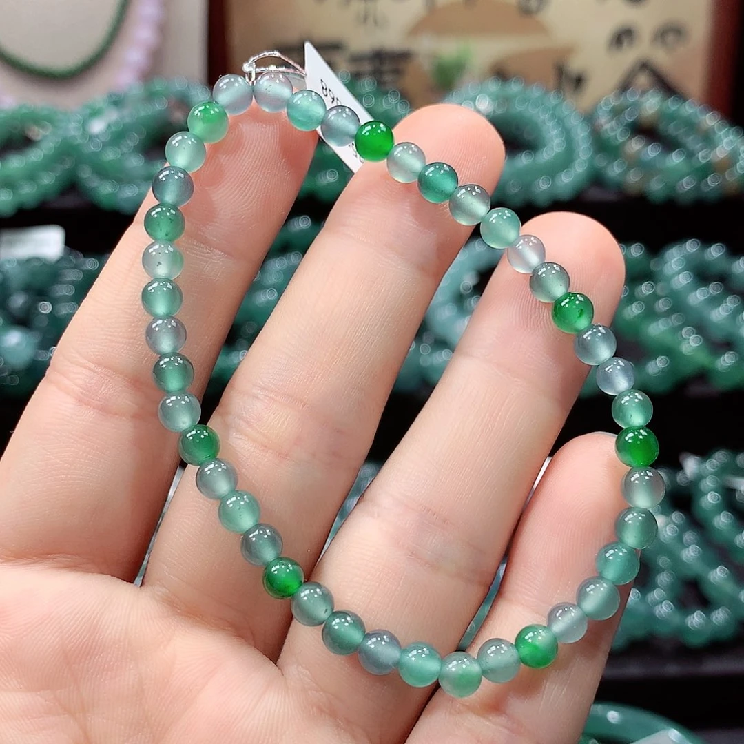 翡翠未镶嵌手链卡4.8