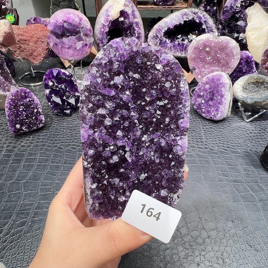 未镶嵌紫晶珠宝半成品