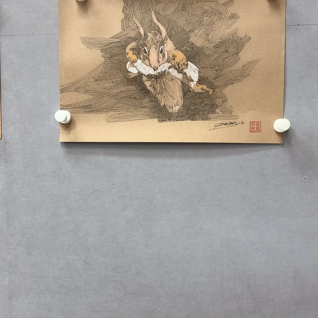 国画艺术家真人手绘
