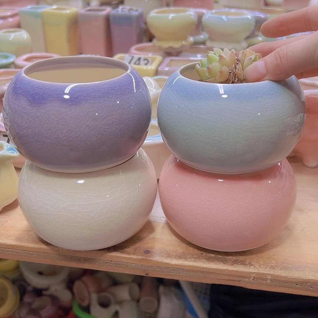 陶瓷花盆当场满12包邮
