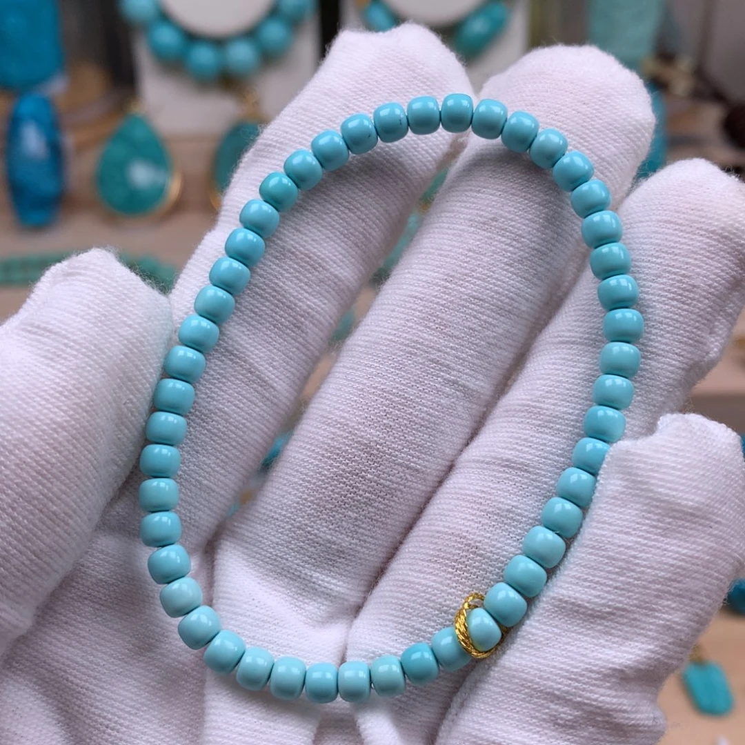 绿松石18K金镶嵌珠宝奇石