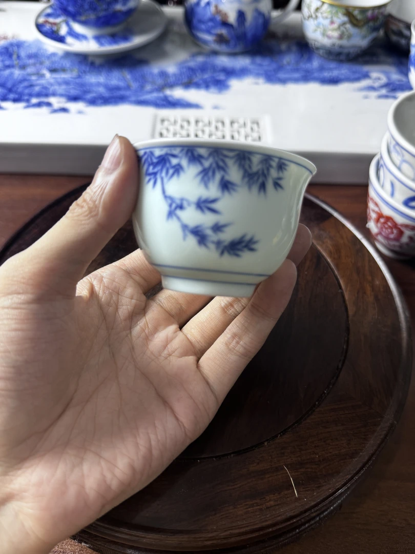 竹子纹小主人杯陶瓷
