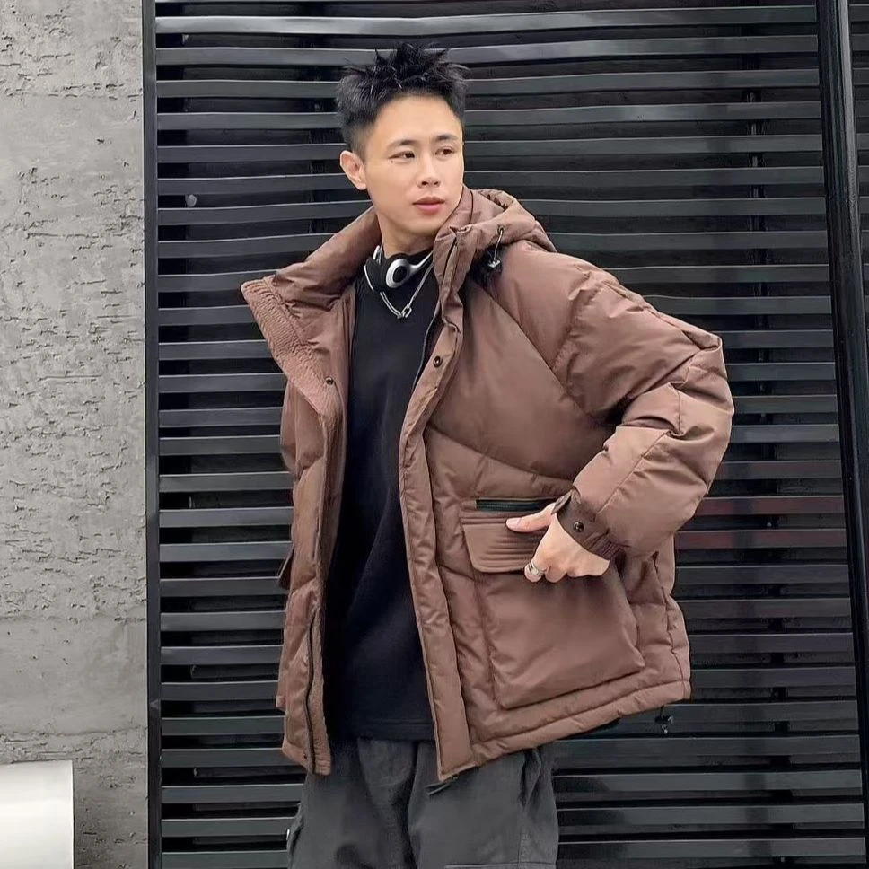 088 冬季御寒保暖锁温男士百搭时尚休闲潮流帅气断码修身棉外套