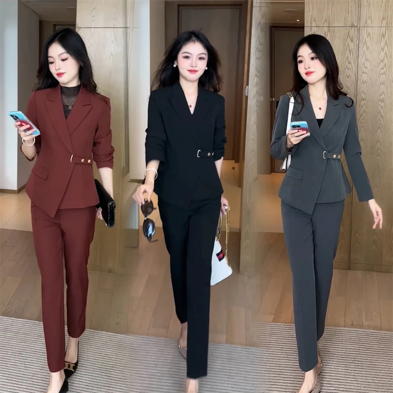 春秋显瘦气质洋气时尚休闲修身女神范套装春秋韩版网红