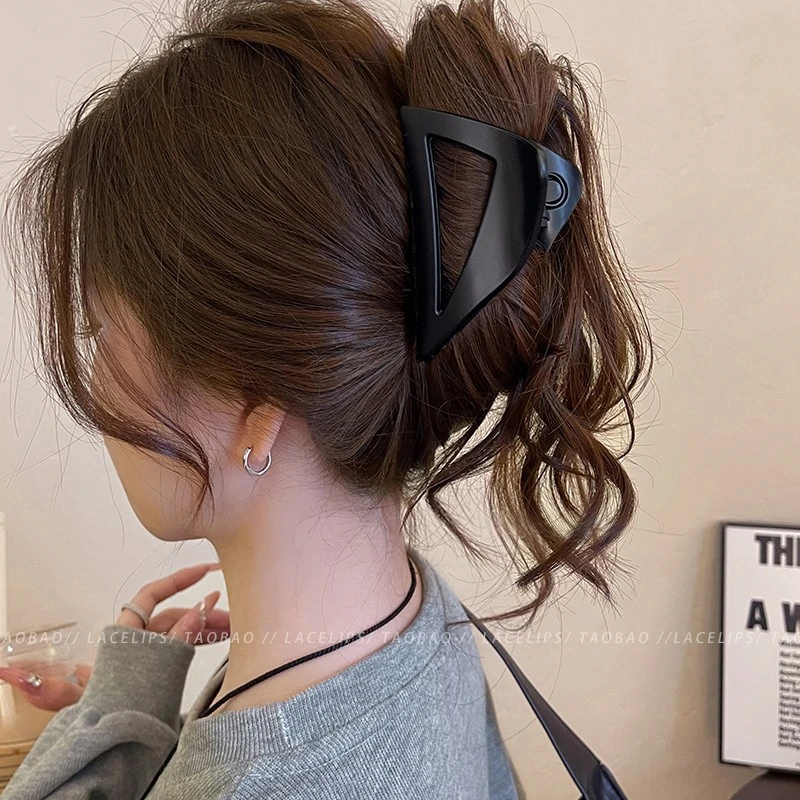 秋冬三角发夹休闲风发夹法式抓夹时尚简约女ins饰品简约风田园风